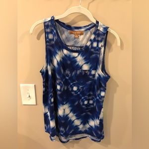 Blue and White Tank Top